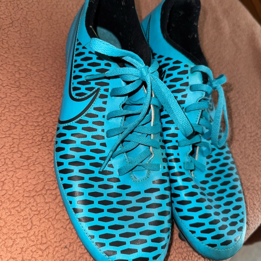 Nike Blue and Black Athletic Shoes with Mesh Design